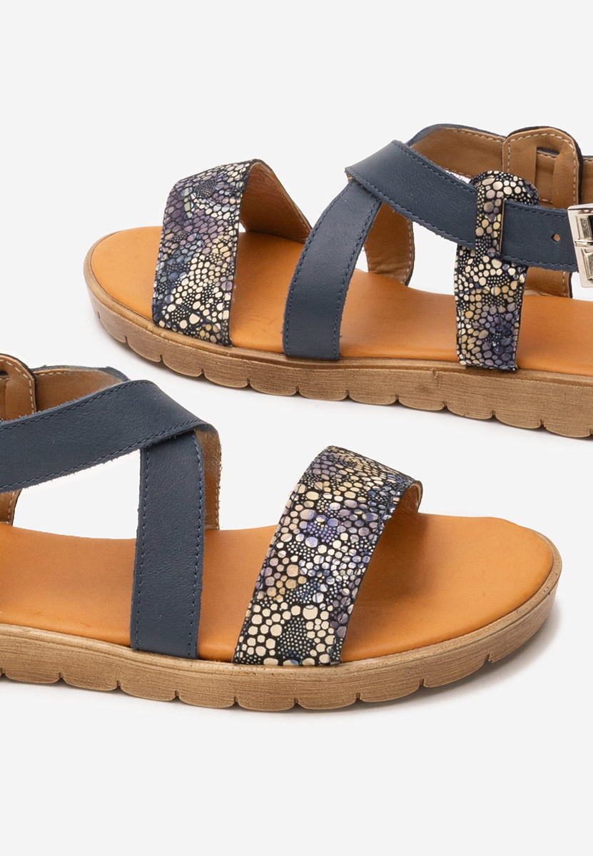 Sandales en cuir femme bleus Tamala