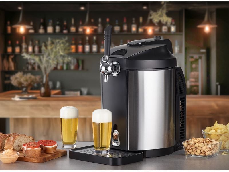 Caso Bierkühler BeerMaster Schwarz/Silber Bierkühler mit Zapfhahn
