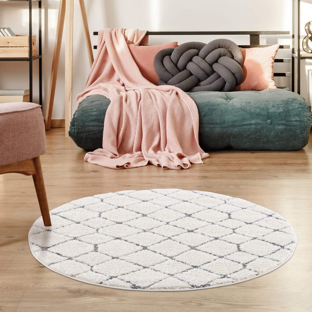 Carpet City Hochflor-Teppich »Focus 4499« rund 20 mm Höhe Boho-Teppich, Hochtief-Muster/ 3D-Effekt, für Wohnzimmer, Schlafzimmer