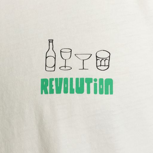 Revolution Printet T-shirt, Offwhite, M