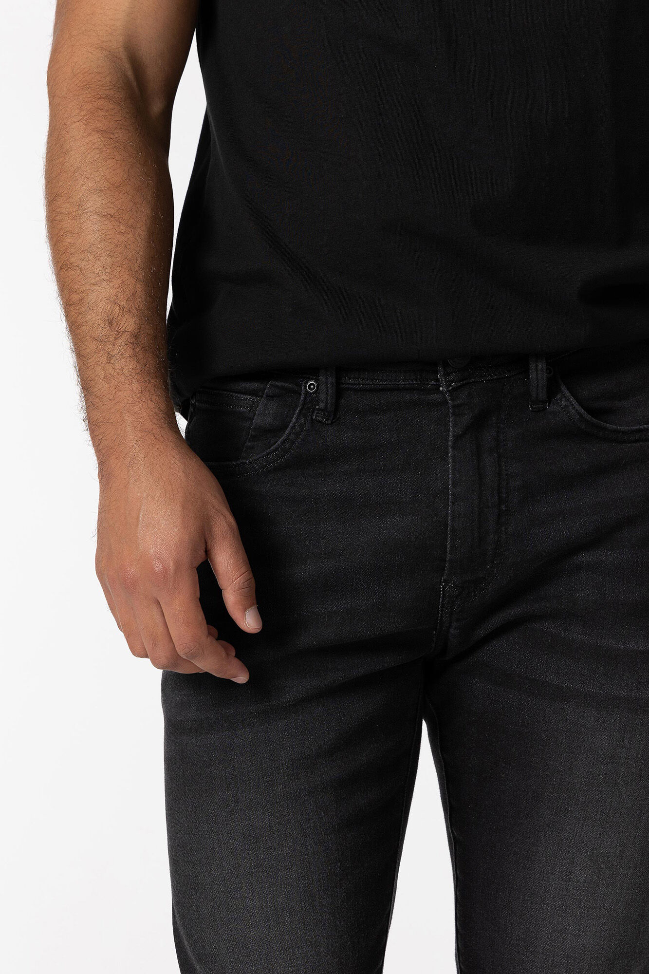 Calça jeans super slim de malha índigo