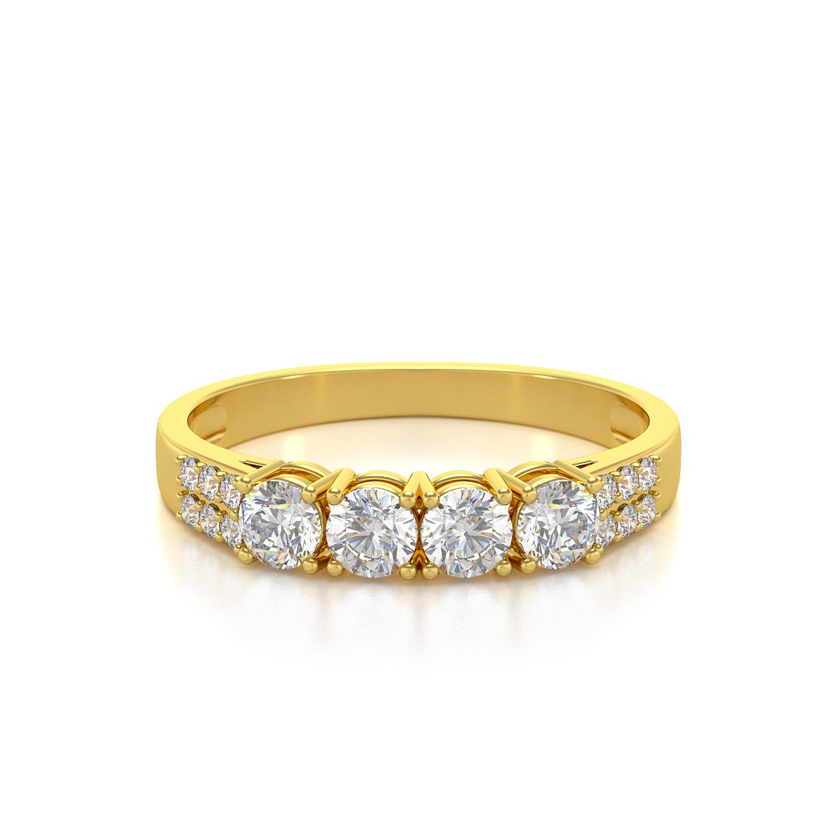 Bague ADEN Or Jaune Diamants 2.382grs