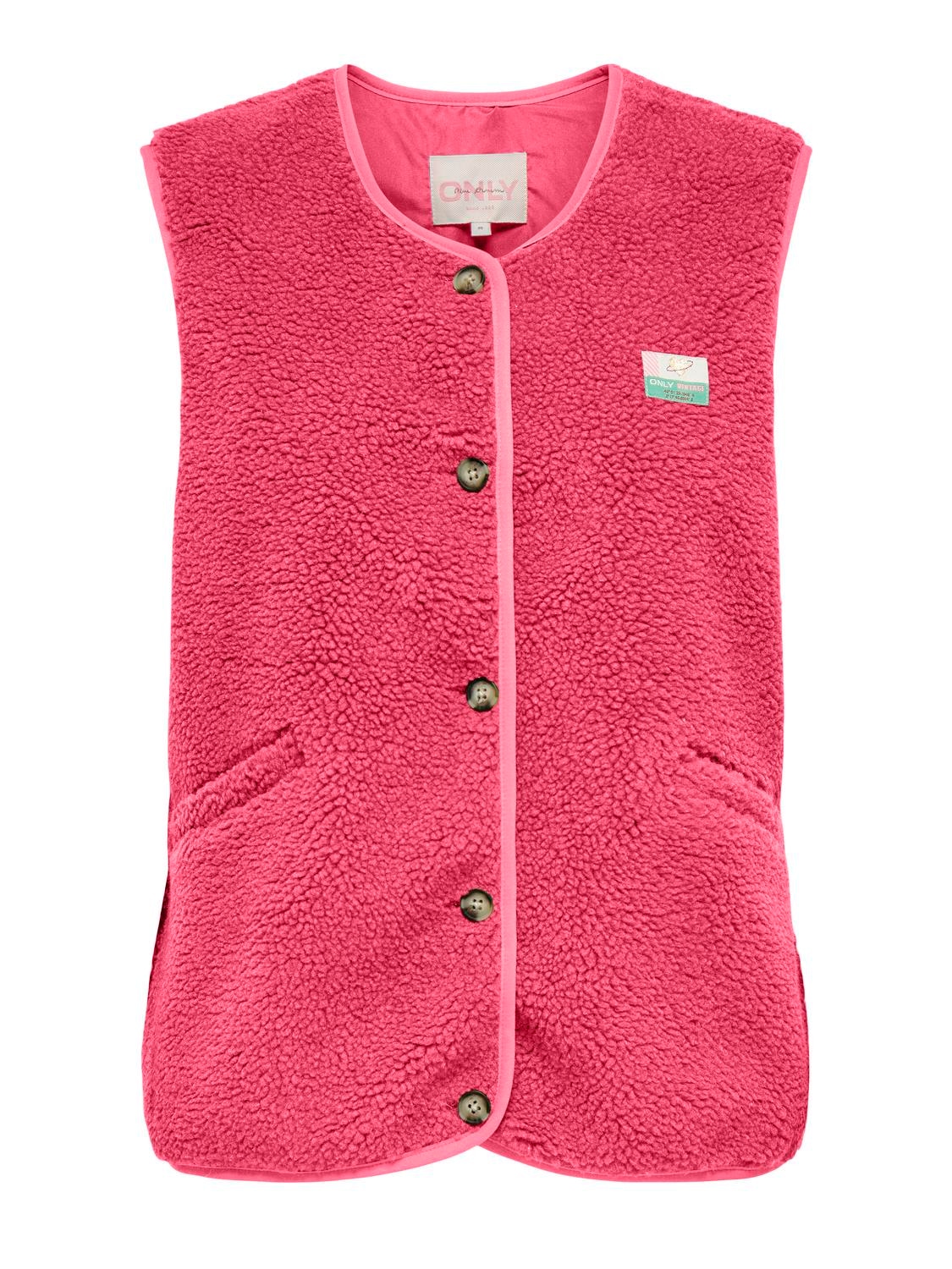 ONLY Plüschweste »ONLBABY LIFE TEDDY VEST PNT CS« Kunstfaser Plüsch
