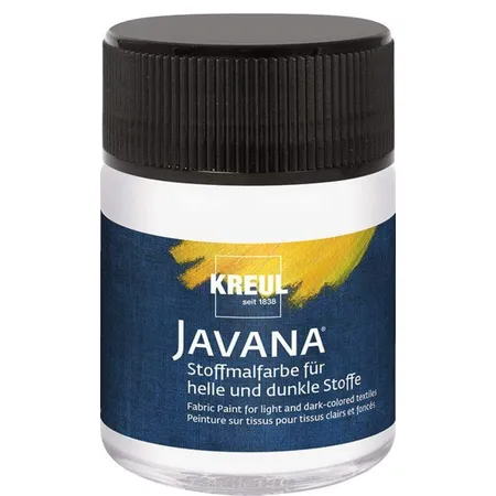 KREUL Javana Stoffmalfarbe für helle und dunkle Stoffe Weiss 50 ml