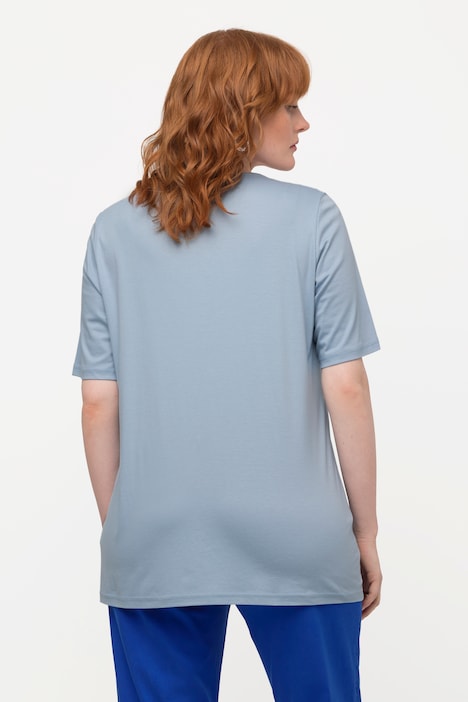 T-Shirt, Drapierung, Cut-Out, V-Ausschnitt, Halbarm