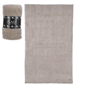 Maxime fleece plaid beige l180xb130 cm