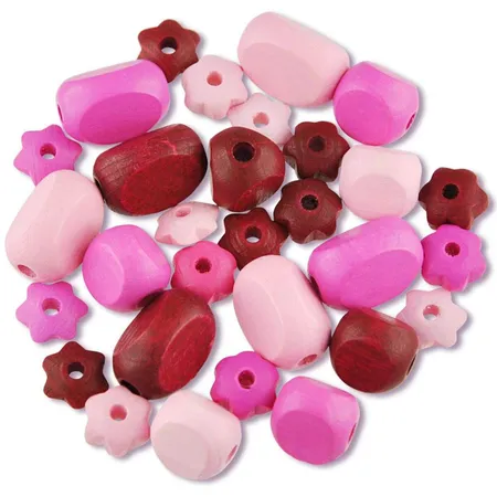 Meyco - Deutsche Holzperlen 30 StückPinktöne