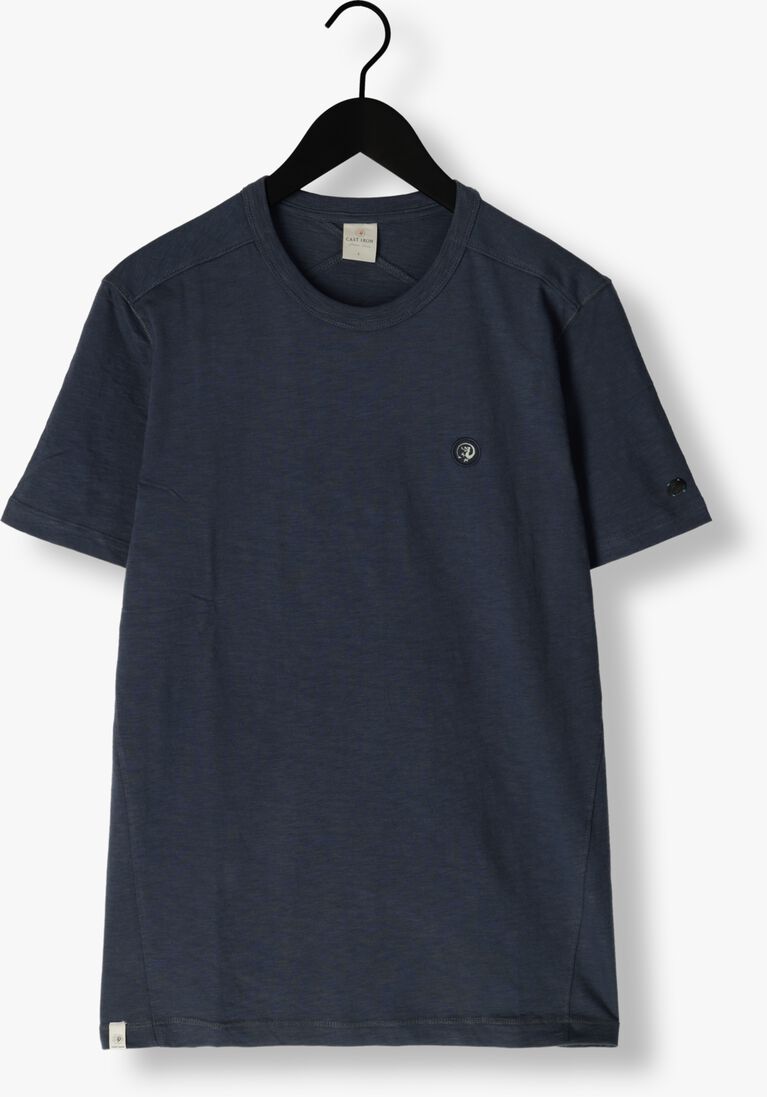 CAST IRON donkerblauwe cast iron t-shirt short sleeve r-neck organic cotton slub essential