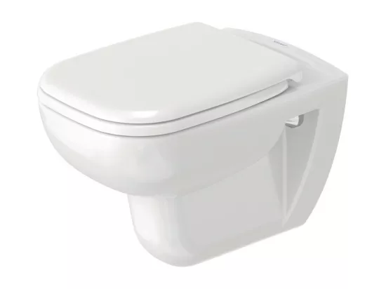 WC suspendu sans bride DURAVIT D-code avec abattant frein de chute synthétique
