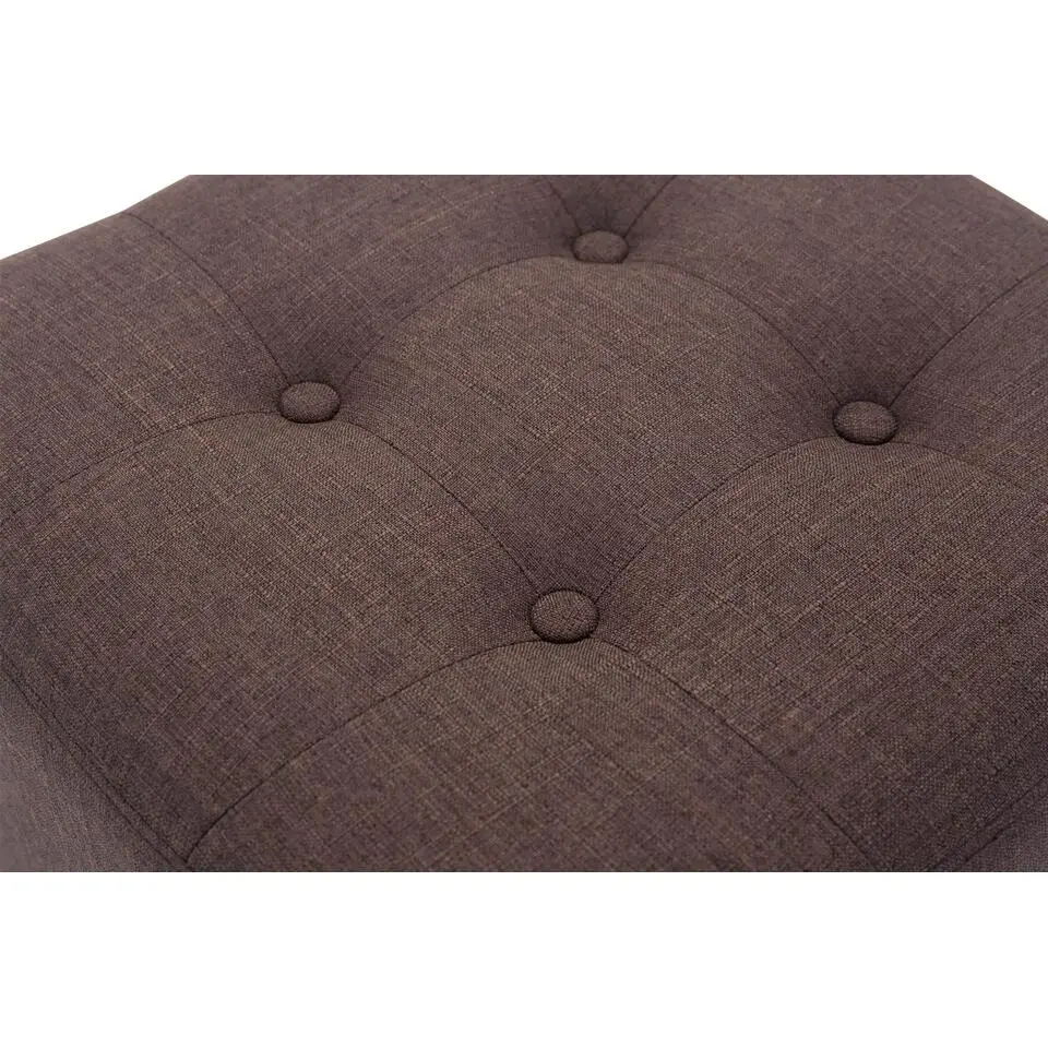 CLP Hocker Pharao antiek licht Frame - Stof - bruin