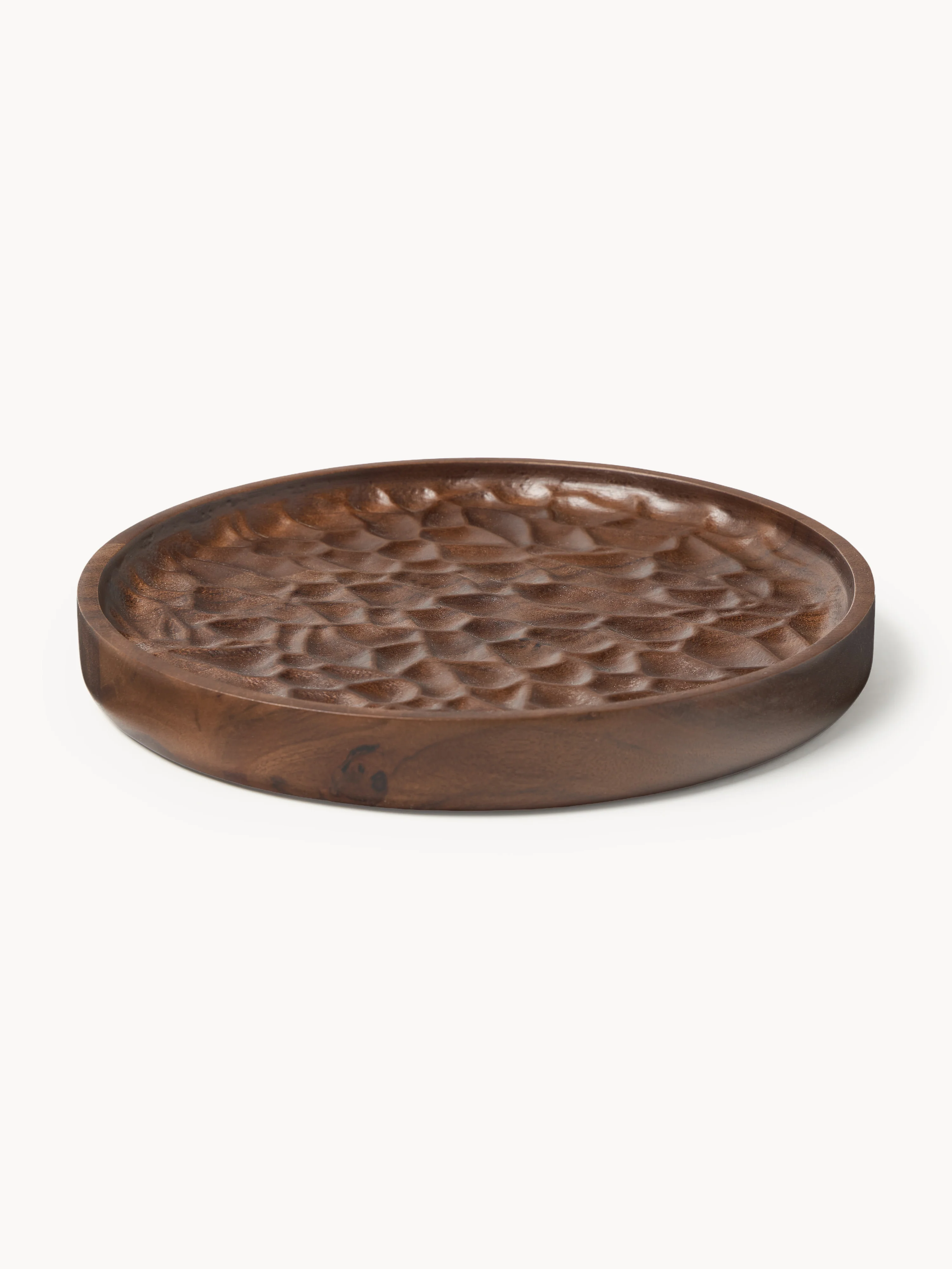 Decoratief dienblad Camila van acaciahout, Ø 25 cm