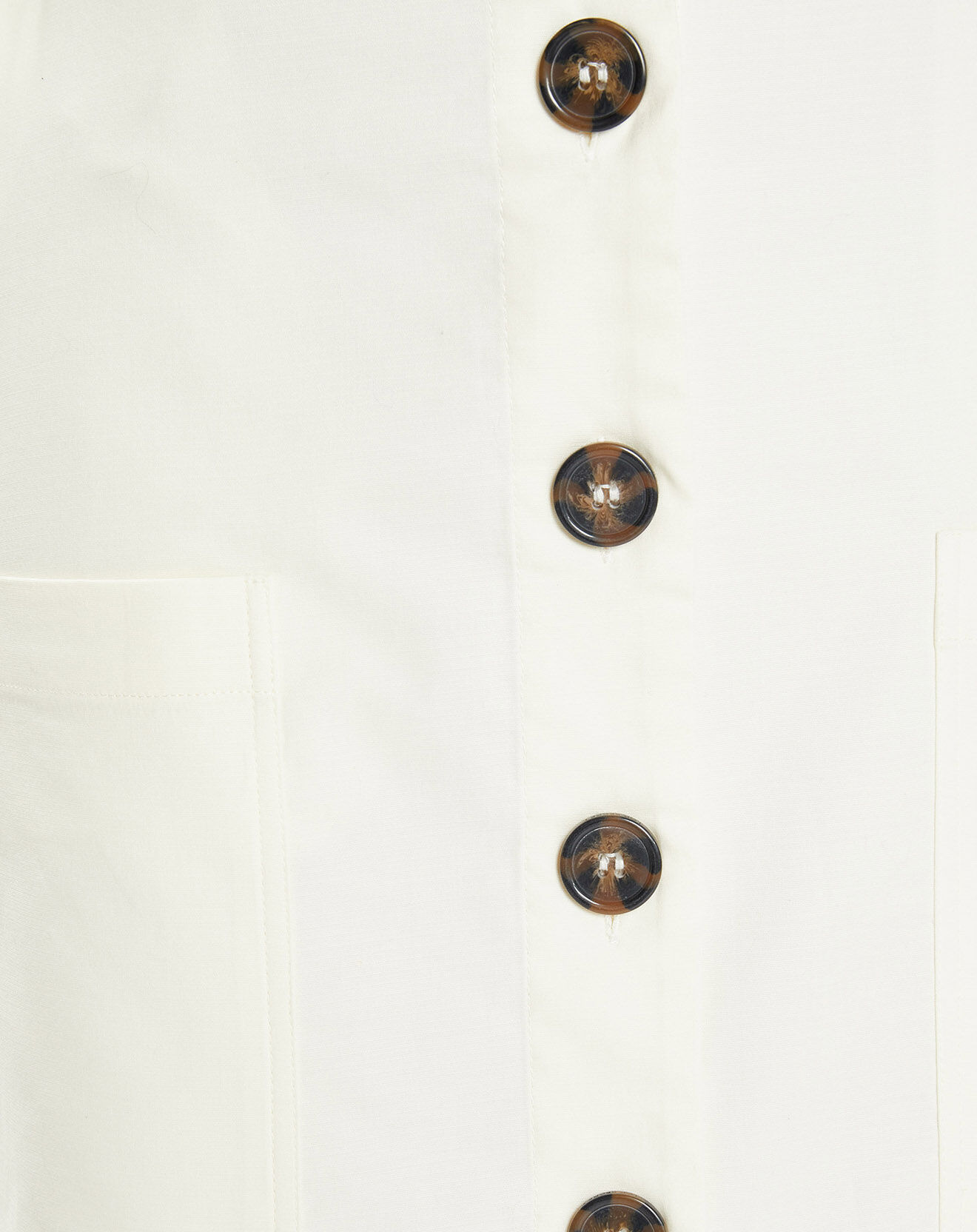 Galeries Lafayette Jupe droite Cacao Twill écrue