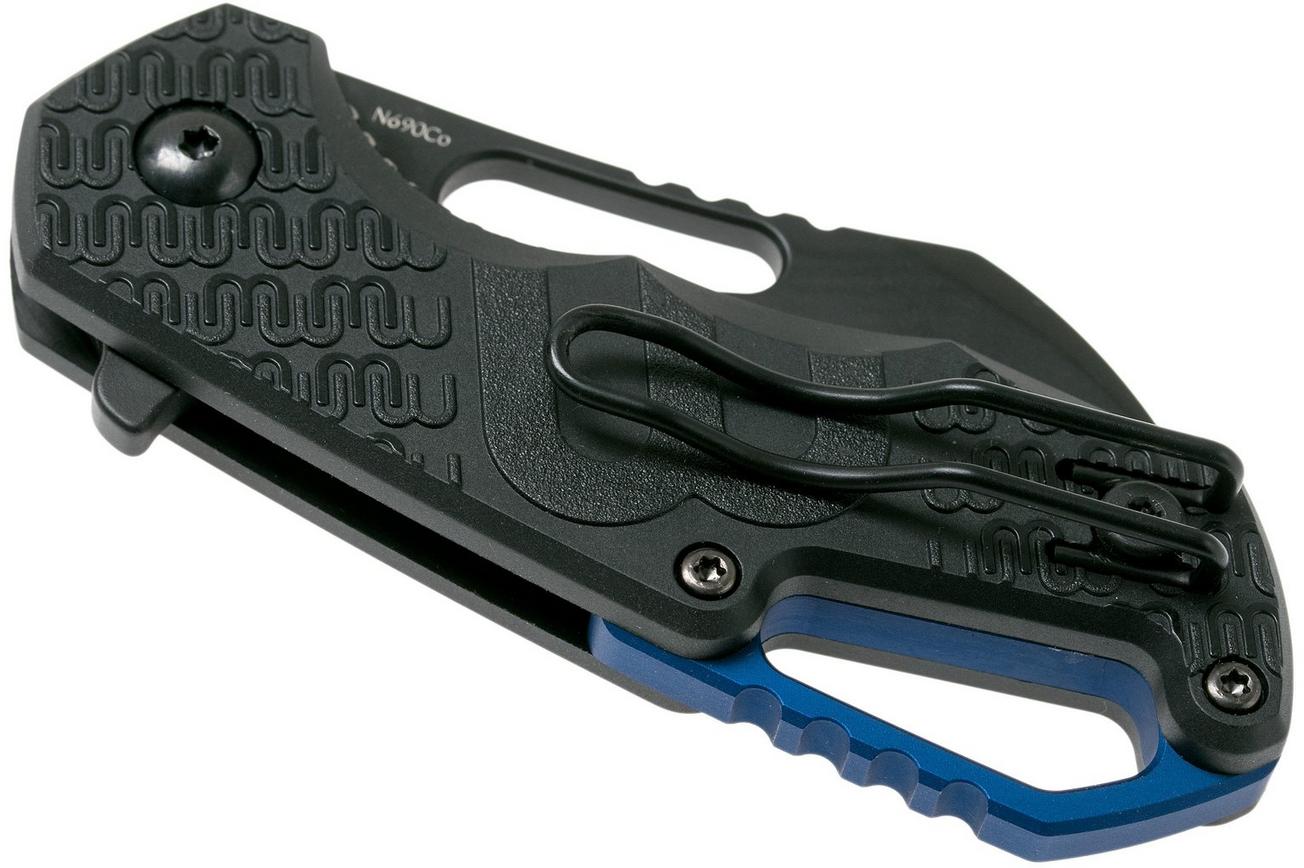 MKM Isonzo FX03-1PBK Hawkbill Serrated Black FRN zakmes, Jesper Voxnaes design