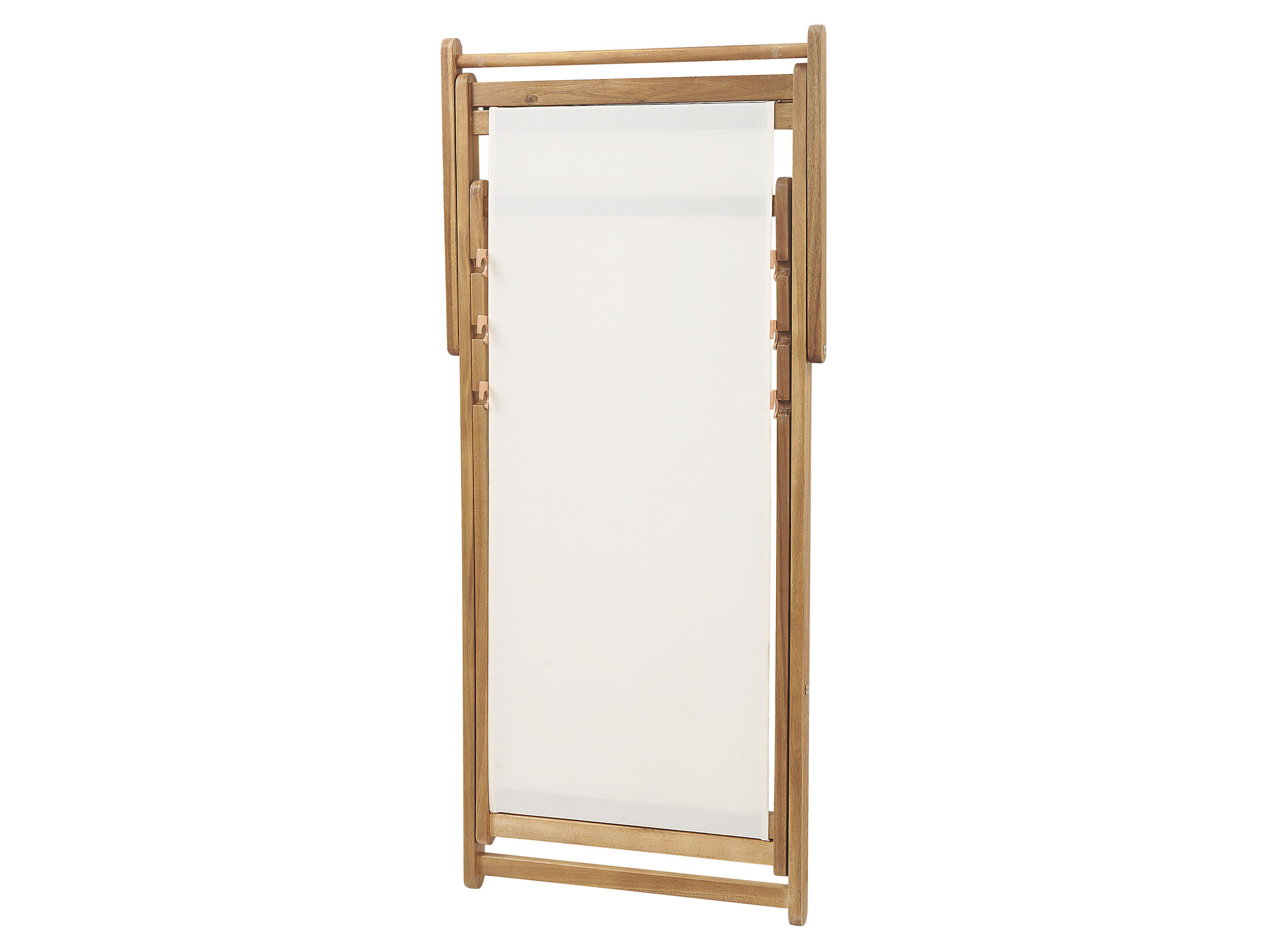 Set van 2 inklapbare ligstoelen ANZIO met vervangingshoezen Dieren motief Acaciahout Lichtbruin
