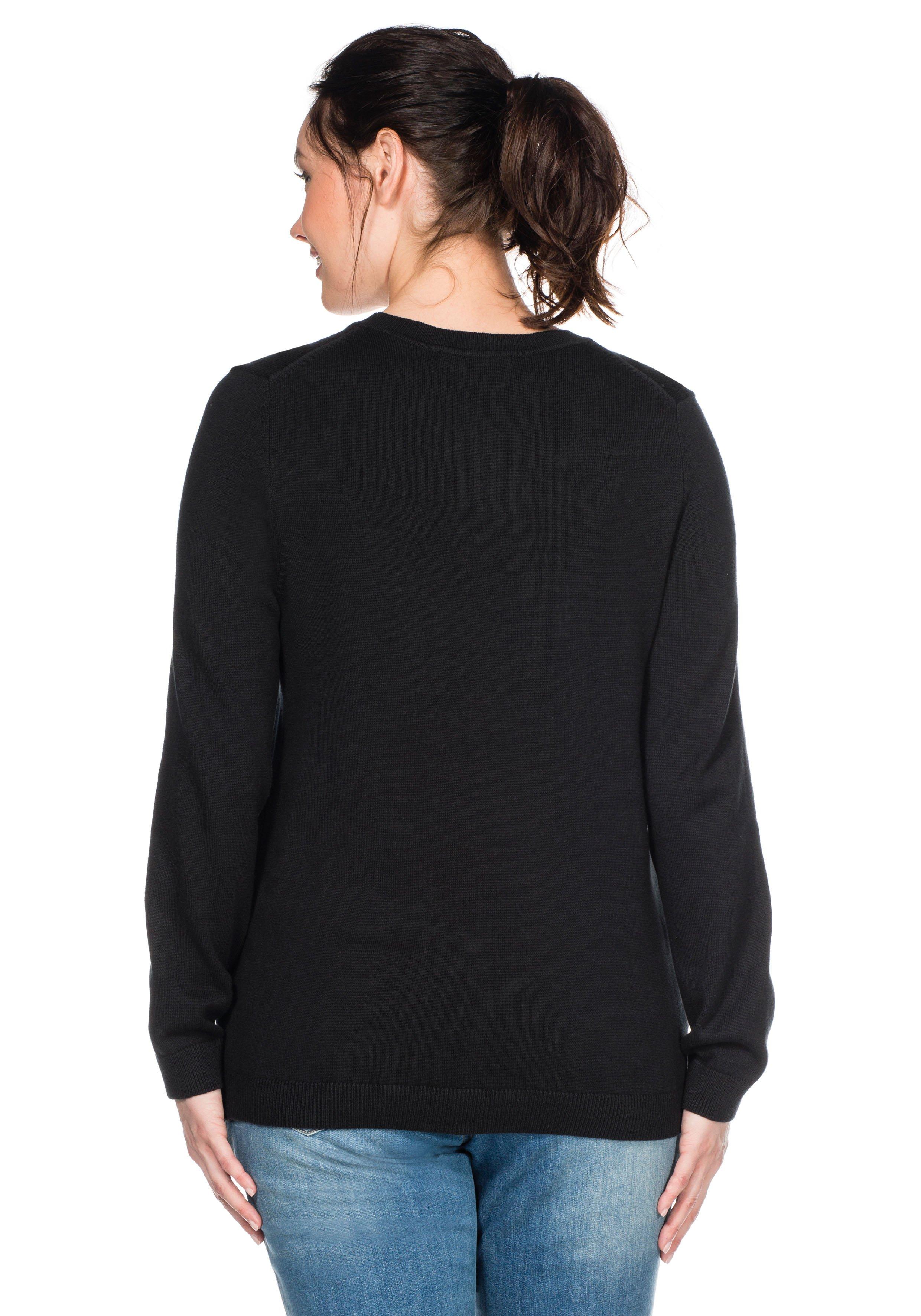 Pullover aus Feinstrick mit Rundhalsausschnitt