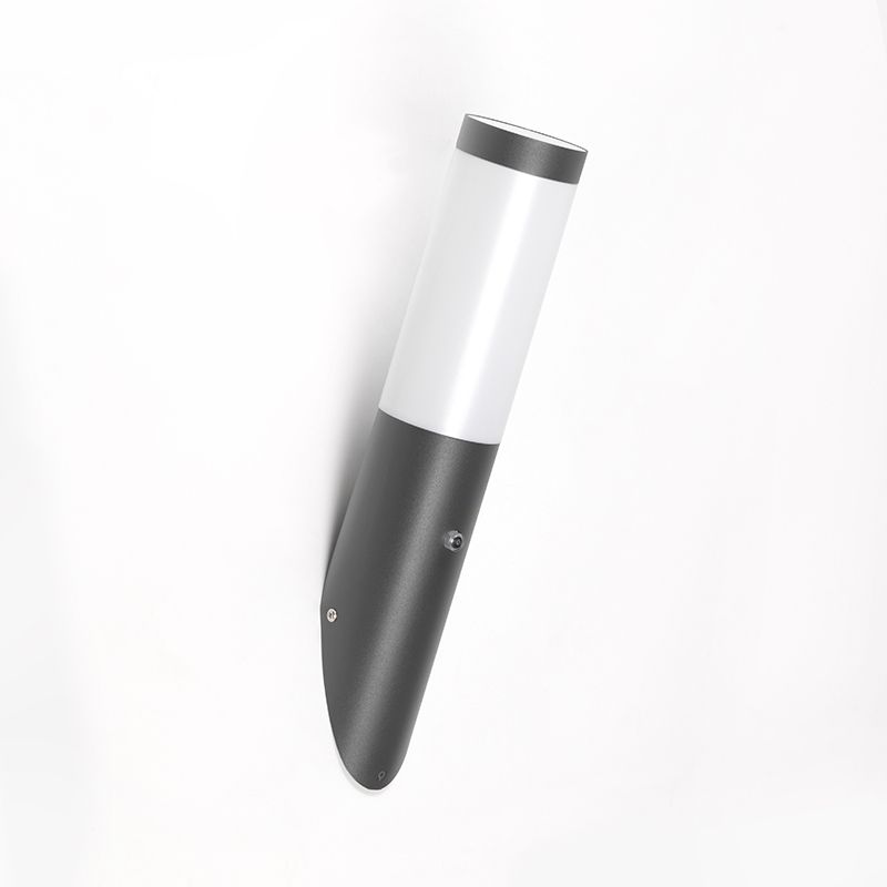 Moderne buiten wandlamp donkergrijs IP44 met schemersensor  - Rox