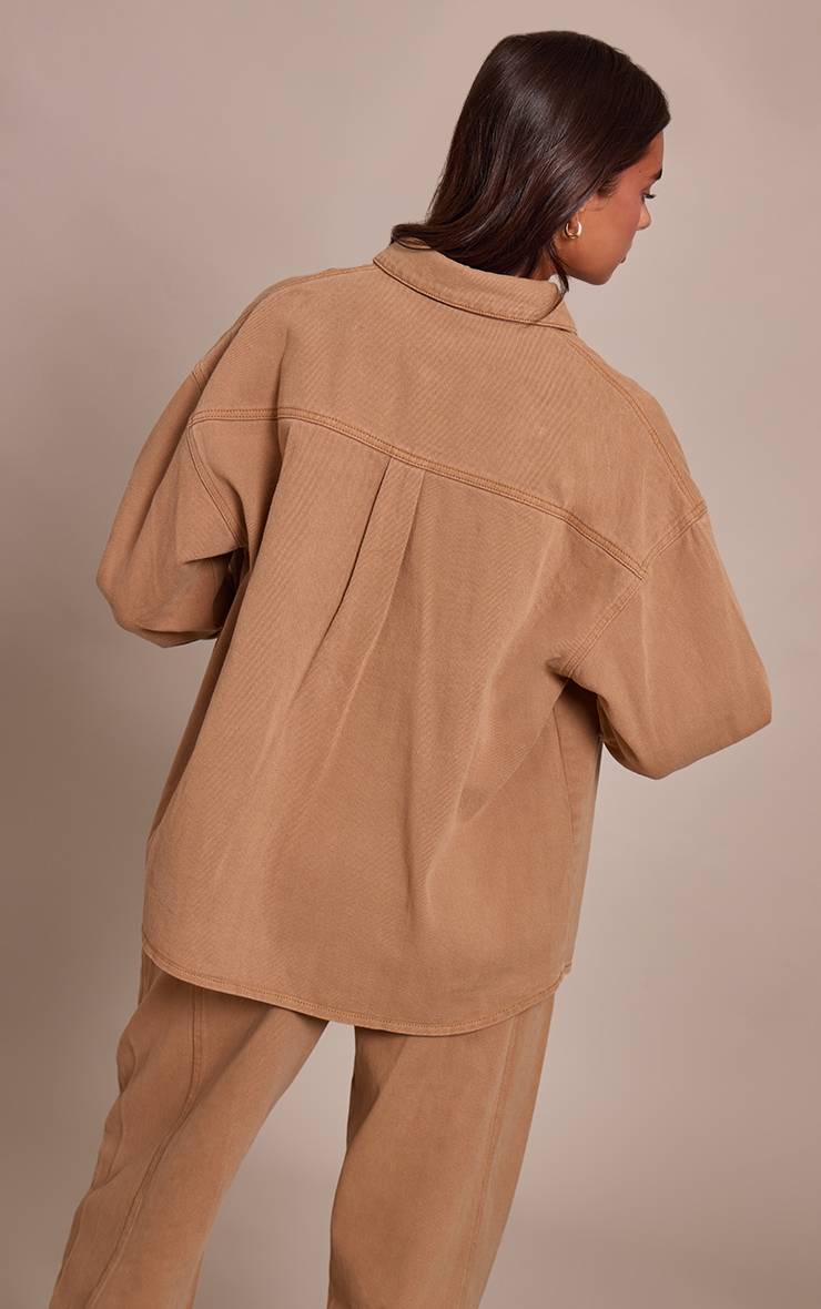 Toffee Chemise En Denim Surdimensionnée À Poche Unique