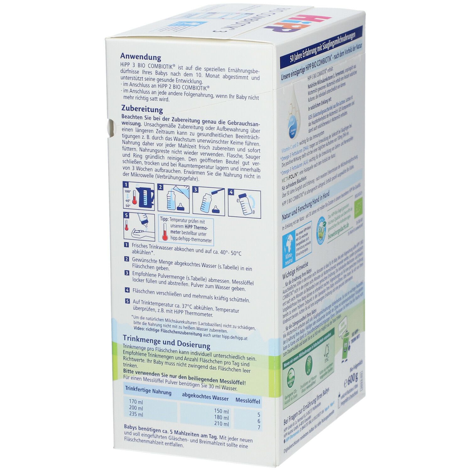 Hipp Bio Combiotik 3 Folgemilch ab dem 10. Monat