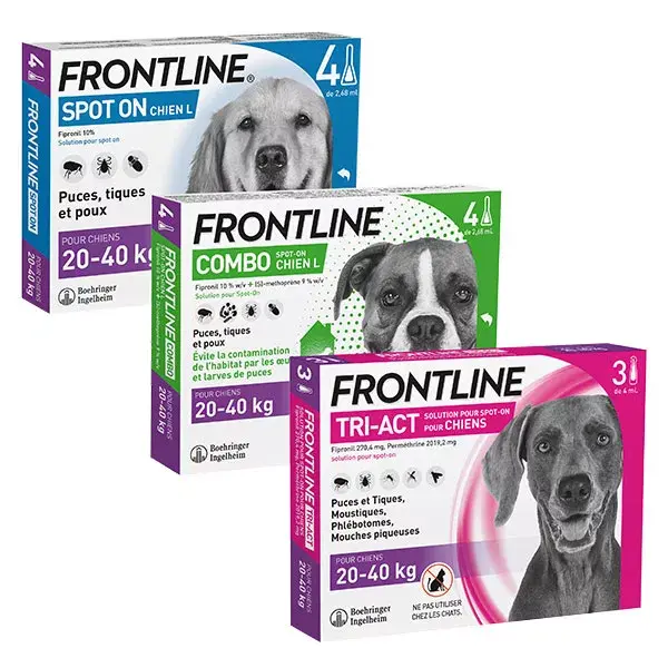 Frontline Tri-Act Cães G 20 a 40kg 6 pipetas