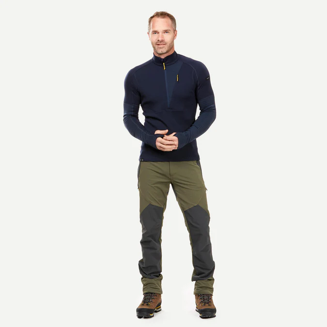 Decathlon Forclaz - Camisa de manga comprida Forclaz MT900 em lã merino para homem