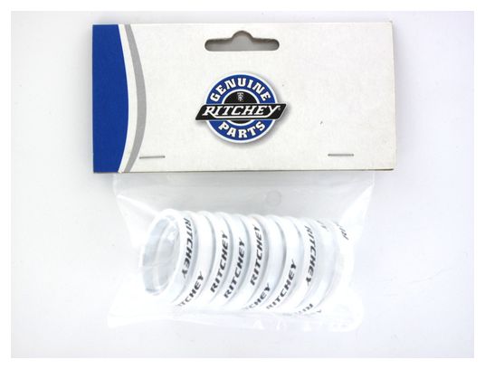 RITCHEY Entretoises Aluminium Blanc 5mm (Sachet de 10)