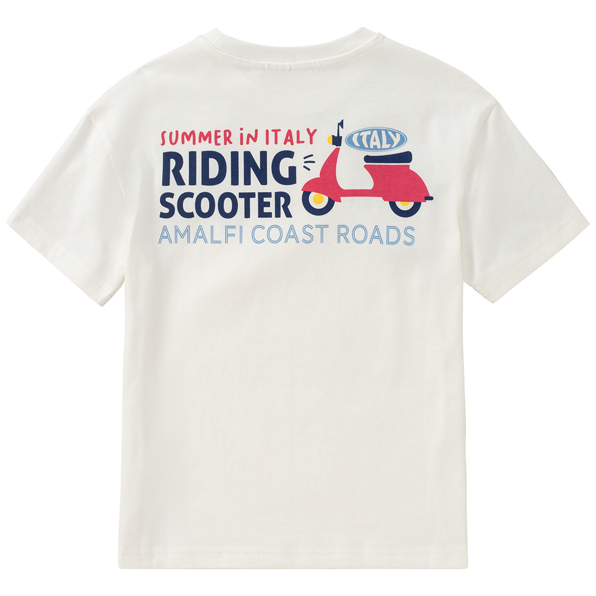 Jonas Nielsen Jungen T-Shirt mit Scooter-Print weiss