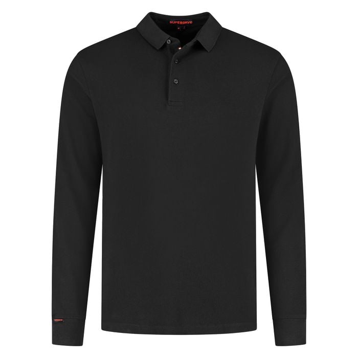 Superdry Cotton Long Sleeve Pique Polo Heren