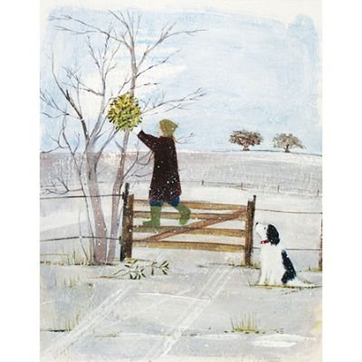 Picking Mistletoe Cards 6 Pack