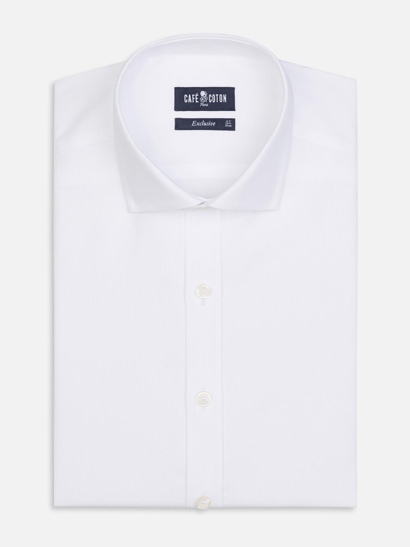 Chemise Aaron en piqué blanc