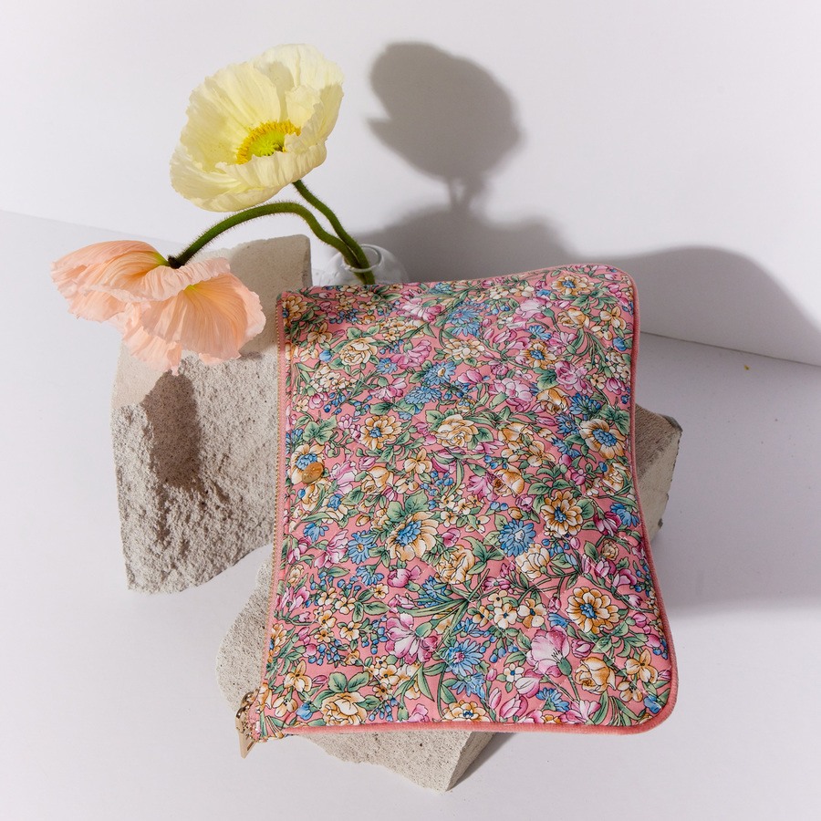 Fan Palm Rosie Flower Clutch