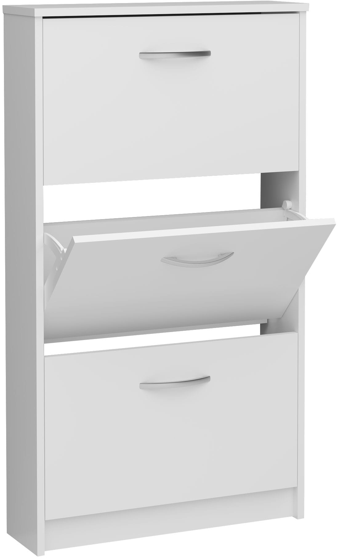 FMD Schuhschrank »Step 3« Breite 58,5 cm, Tief 17 cm, mit 3 Klappen, Schuhkipper