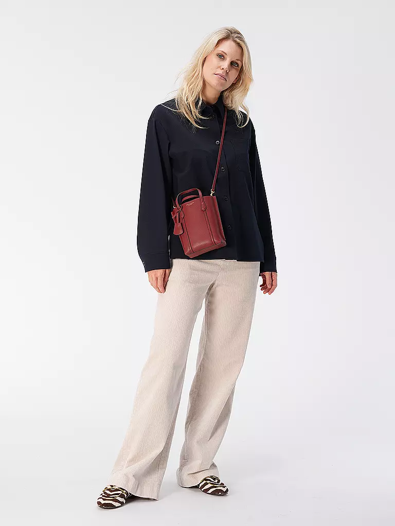 TORY BURCH Ledertasche - Mini Bag PERRY MINI TOTE dunkelrot