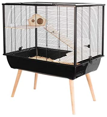 Gaiola Zolux Neo Silta - Rongador (tamanho pequeno, 77,5 x 47,5 x 87,5 cm), preta