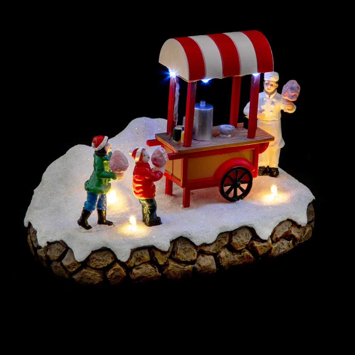 Scène de vie illuminée à piles (H12 cm) Stand de Barbapapa