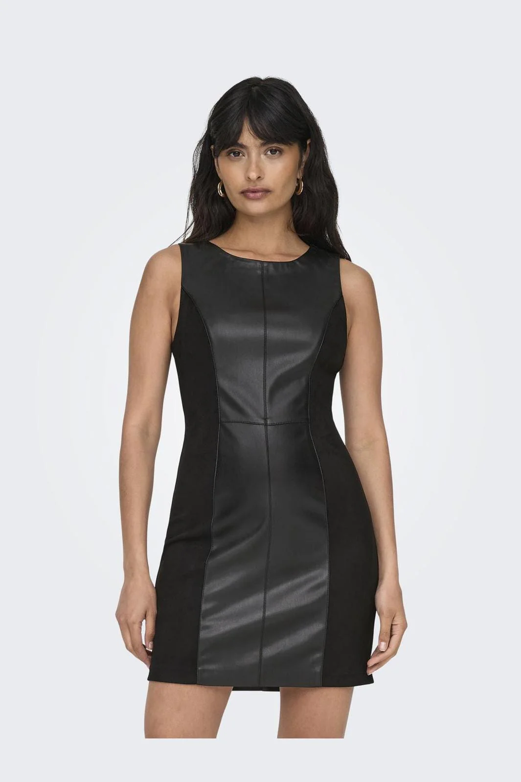 Only Onlrafia Faux Leather Mix Dress