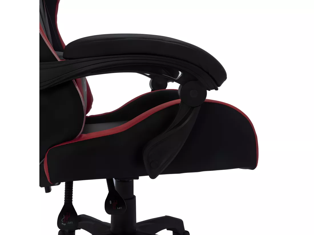 Fauteuil de jeux vidéo avec LED RVB Bordeaux et noir Similicuir