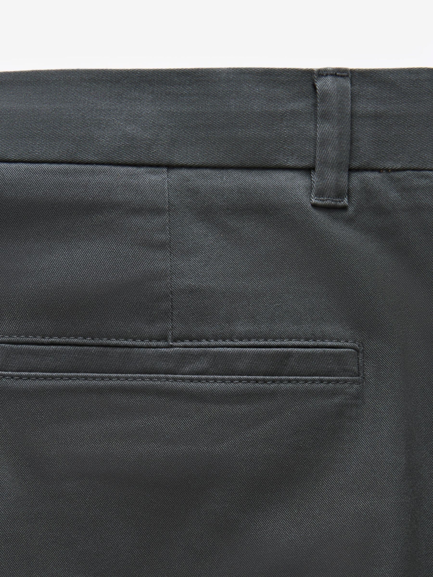 Marineblauw/grijs antraciet - Straight fit - Stretch chino's verpakking van 2