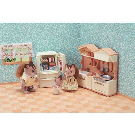 Sylvanian Families landhus køkken med køleskab