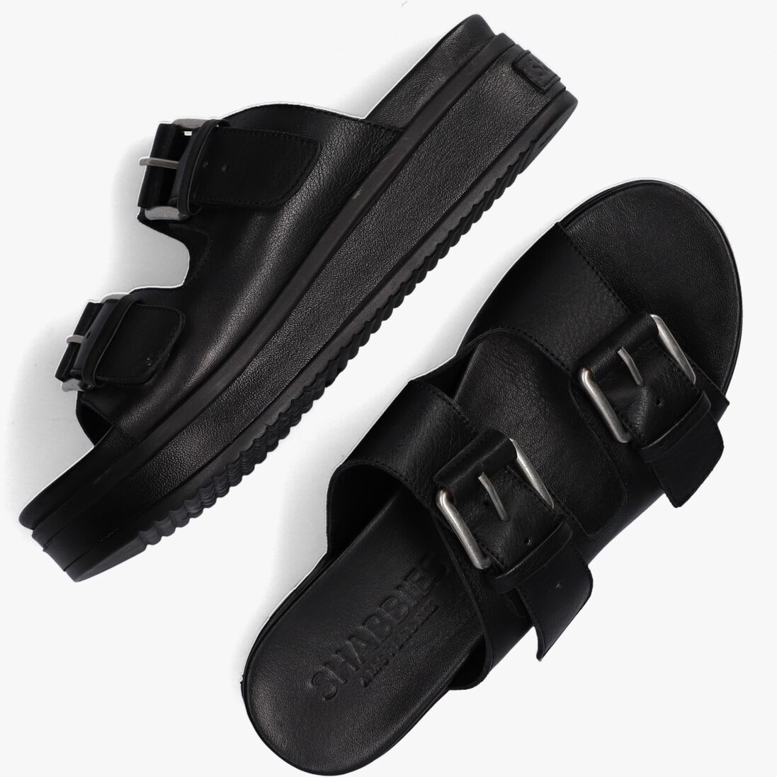 SHABBIES zwarte shabbies slippers 170020174