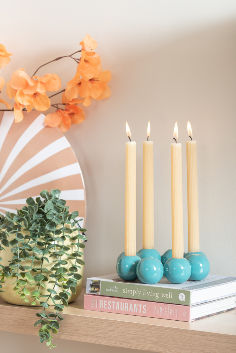 Candle Holder Bubbles Round