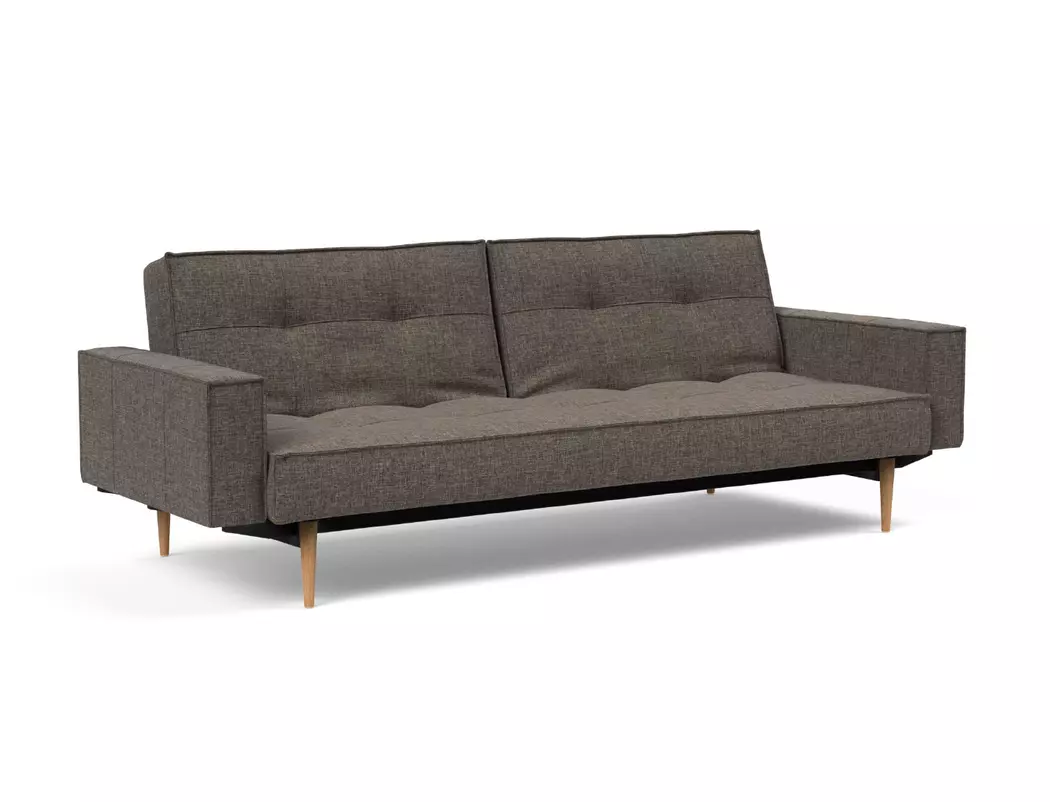 Schlafsofa mit Armlehnen Splitback Styletto hell