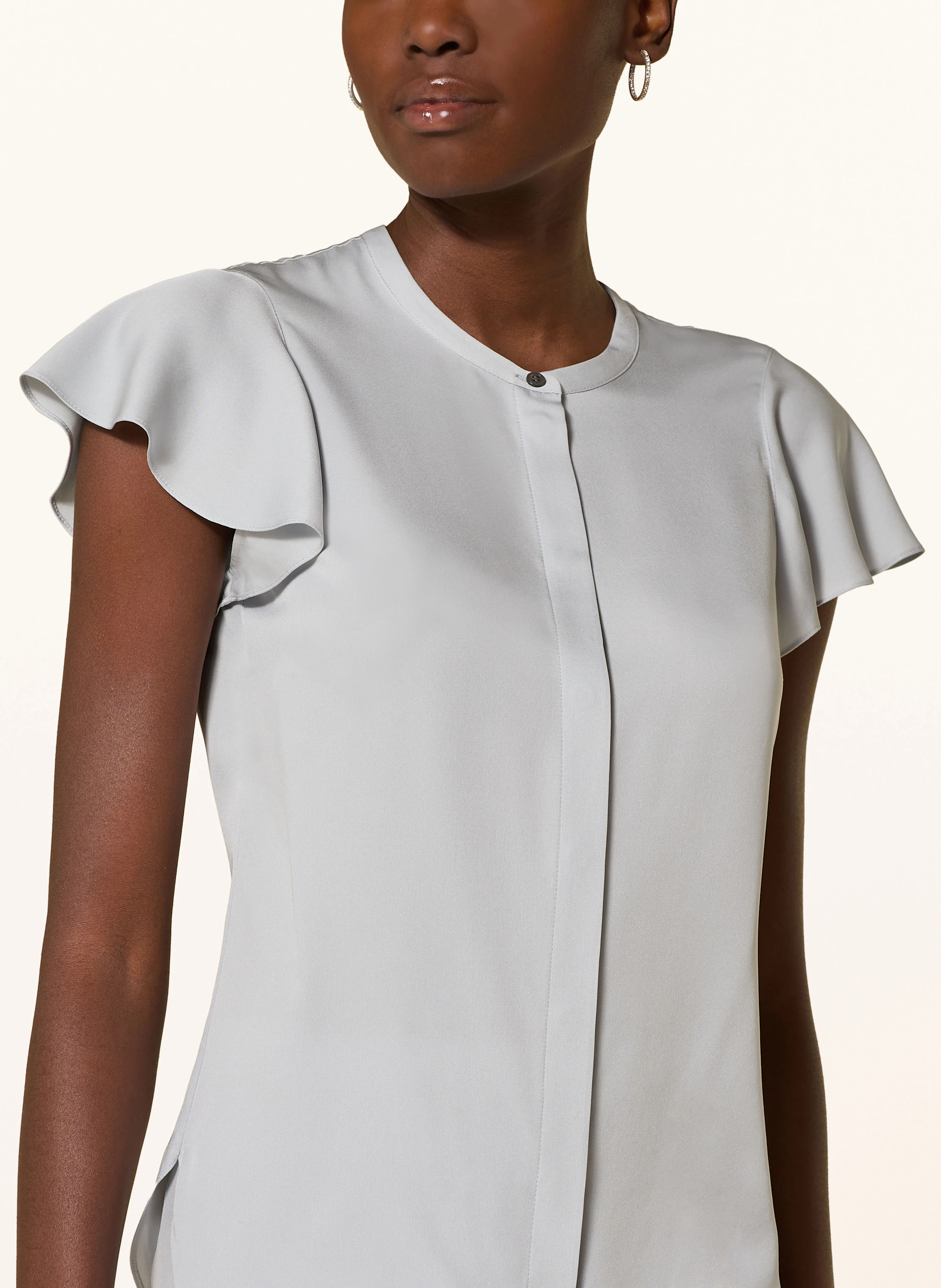 Theory Satinbluse mit Volants