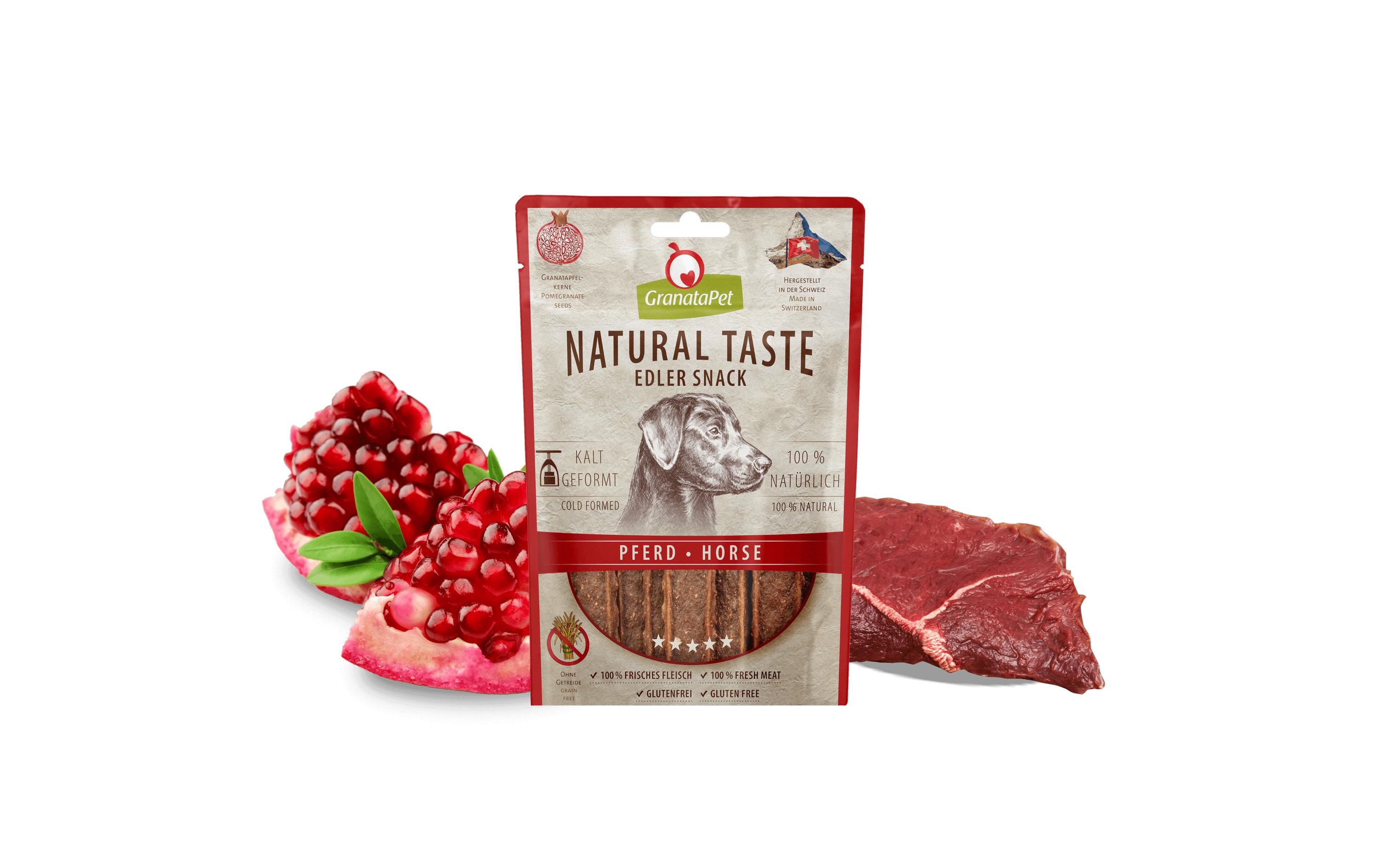 Natural Taste Edler Snack Pferd 90 gErgänzungsfuttermittel für Hunde