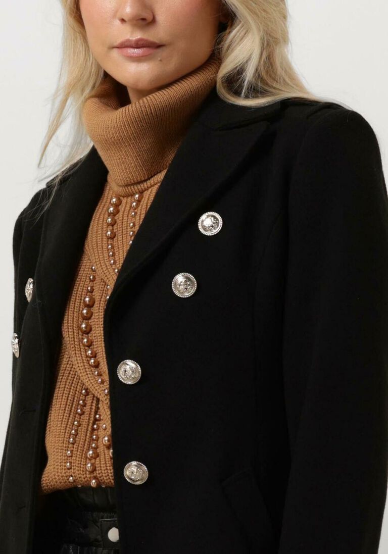 LIU JO zwarte liu jo mantel cappotto lungo