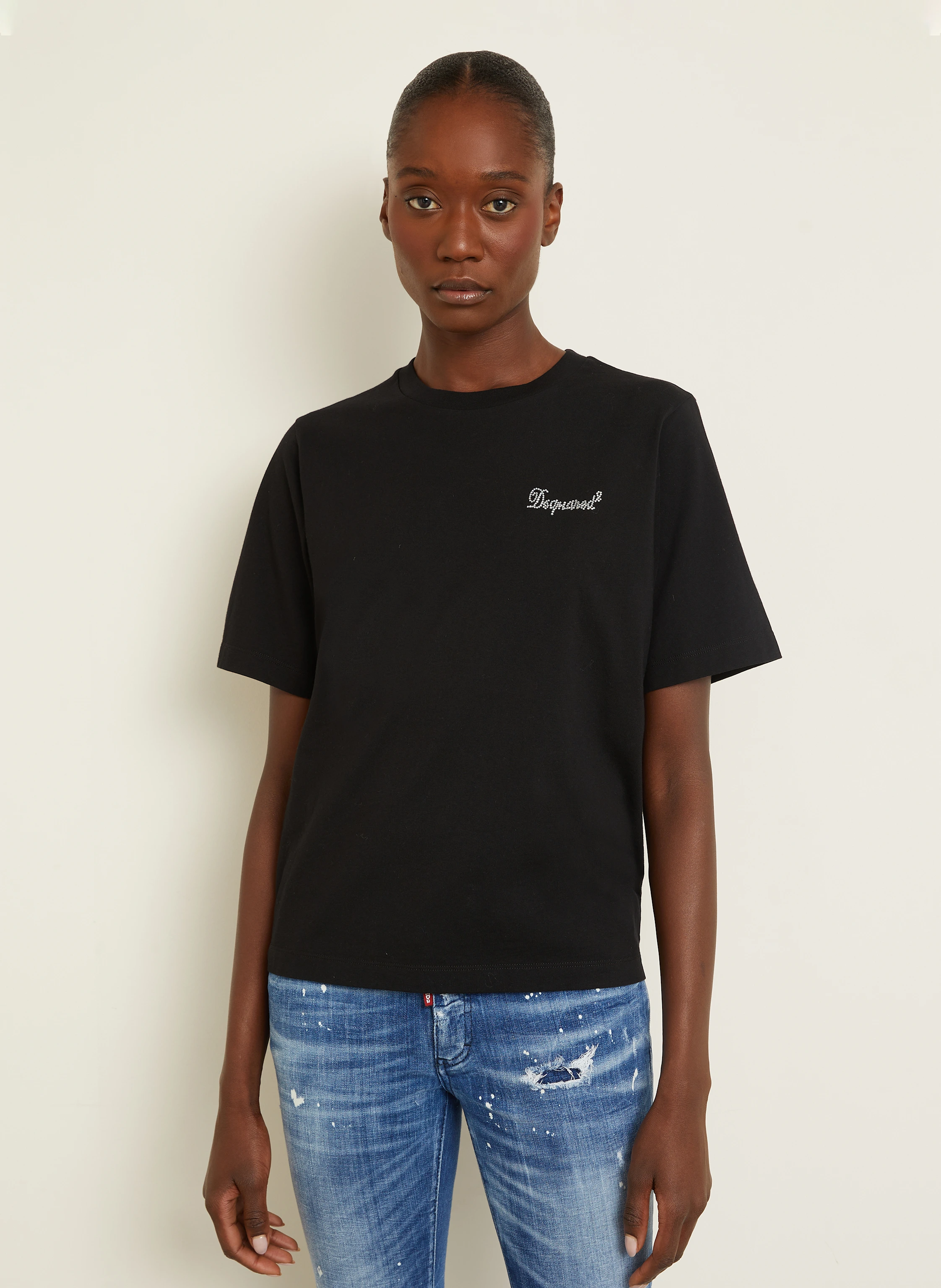 DSQUARED2 T-Shirt mit Schmucksteinen
