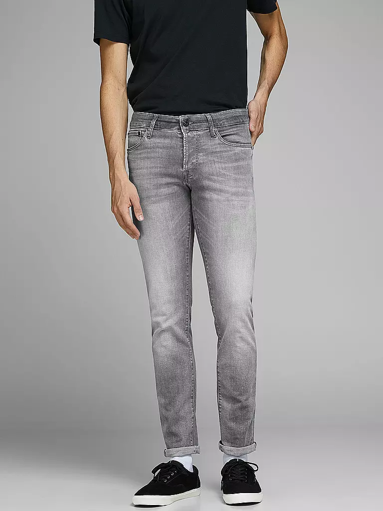 JACK & JONES Jeans Slim Fit JJIGLENN JJICON  grau