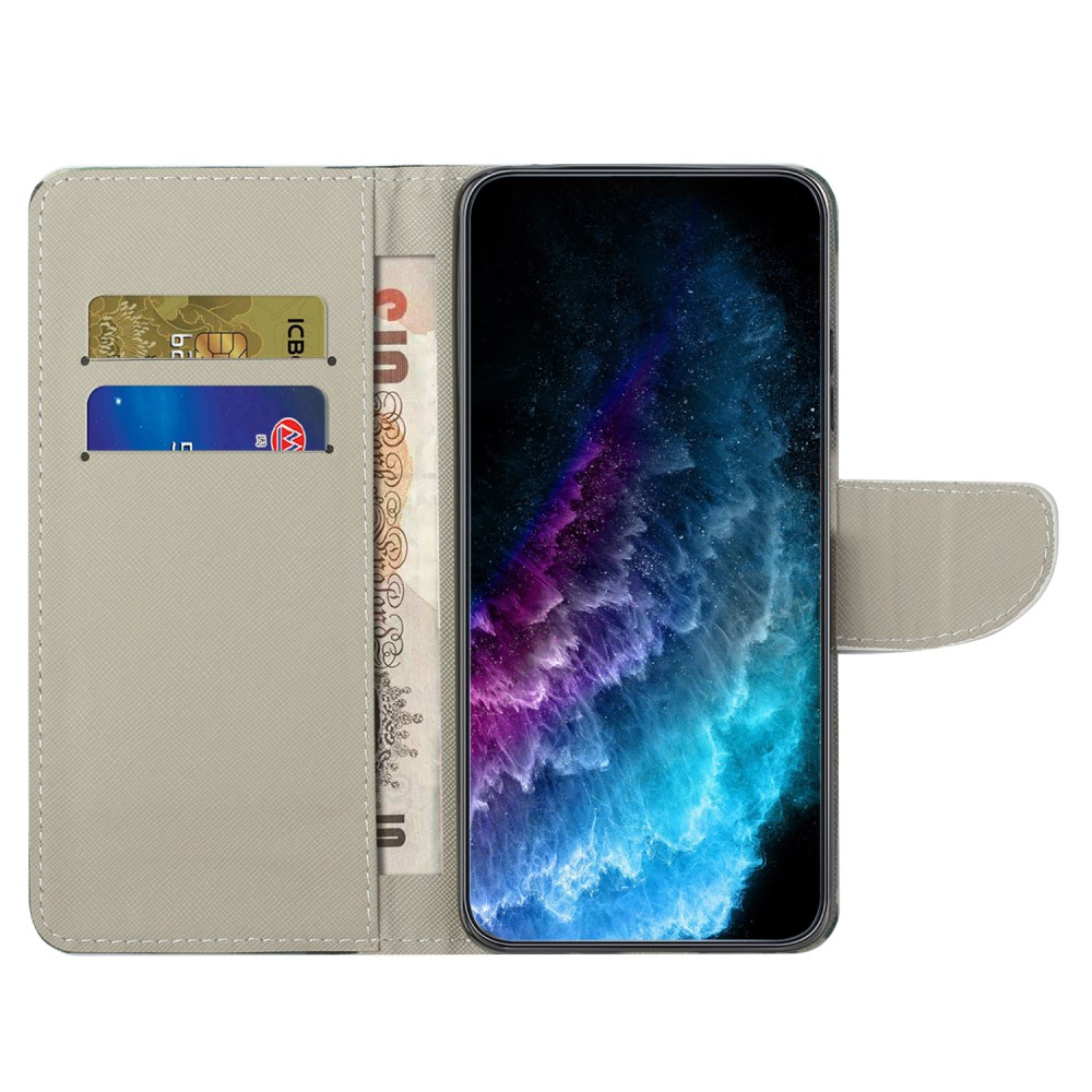 Samsung Galaxy A54 5G Leder Tasche mit Kartenfach Don't Touch My Phone - Schwarz