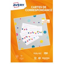Cartes de correspondance jet d'encre, 128 x 82 mm