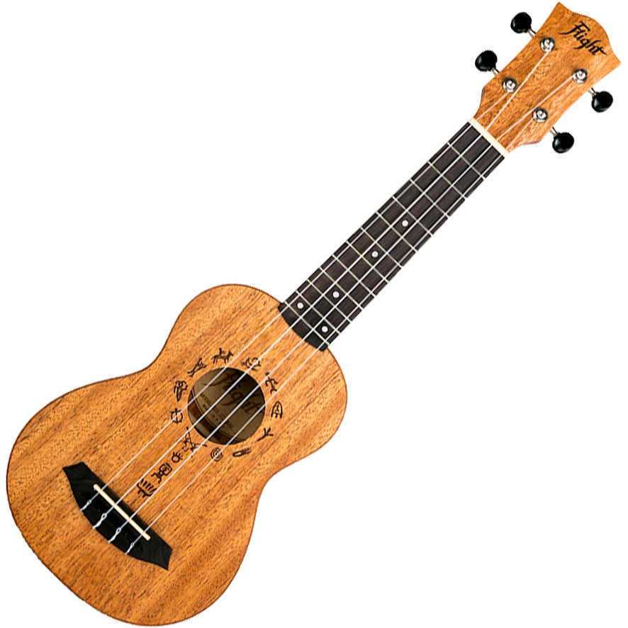 Flight Designer Series DUS371 Mahogany sopraan ukelele met gigbag