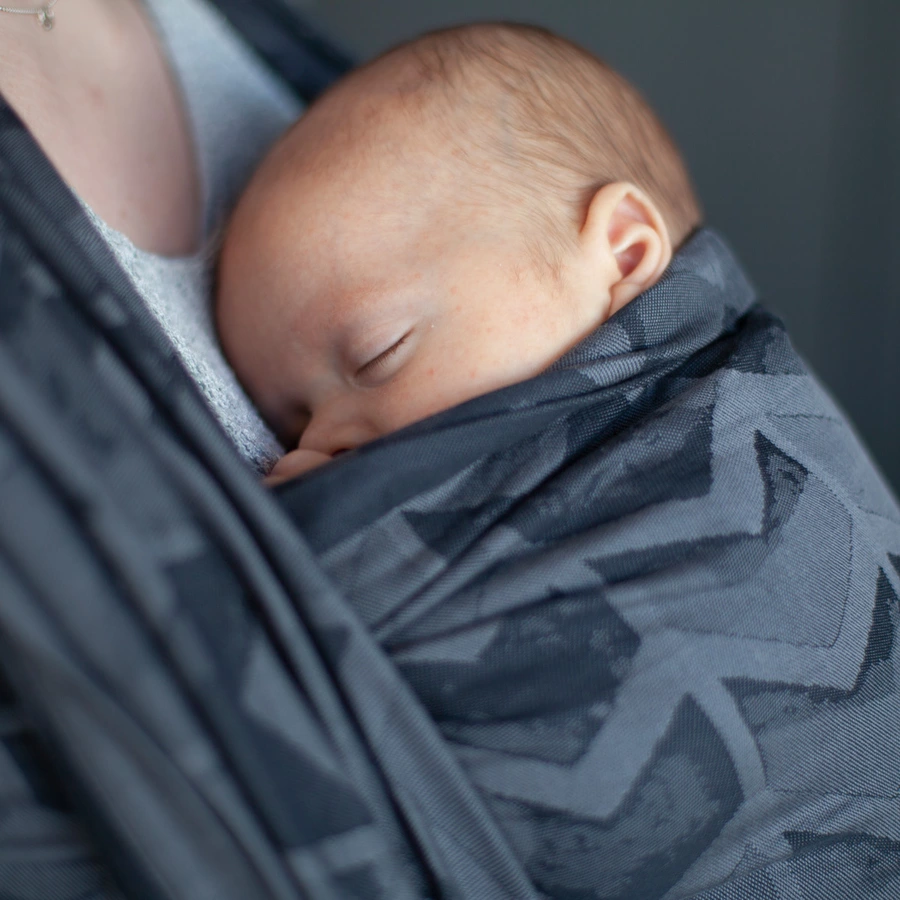 Hoppediz Babytragetuch Gewebtes Tragetuch kbA Amsterdam black